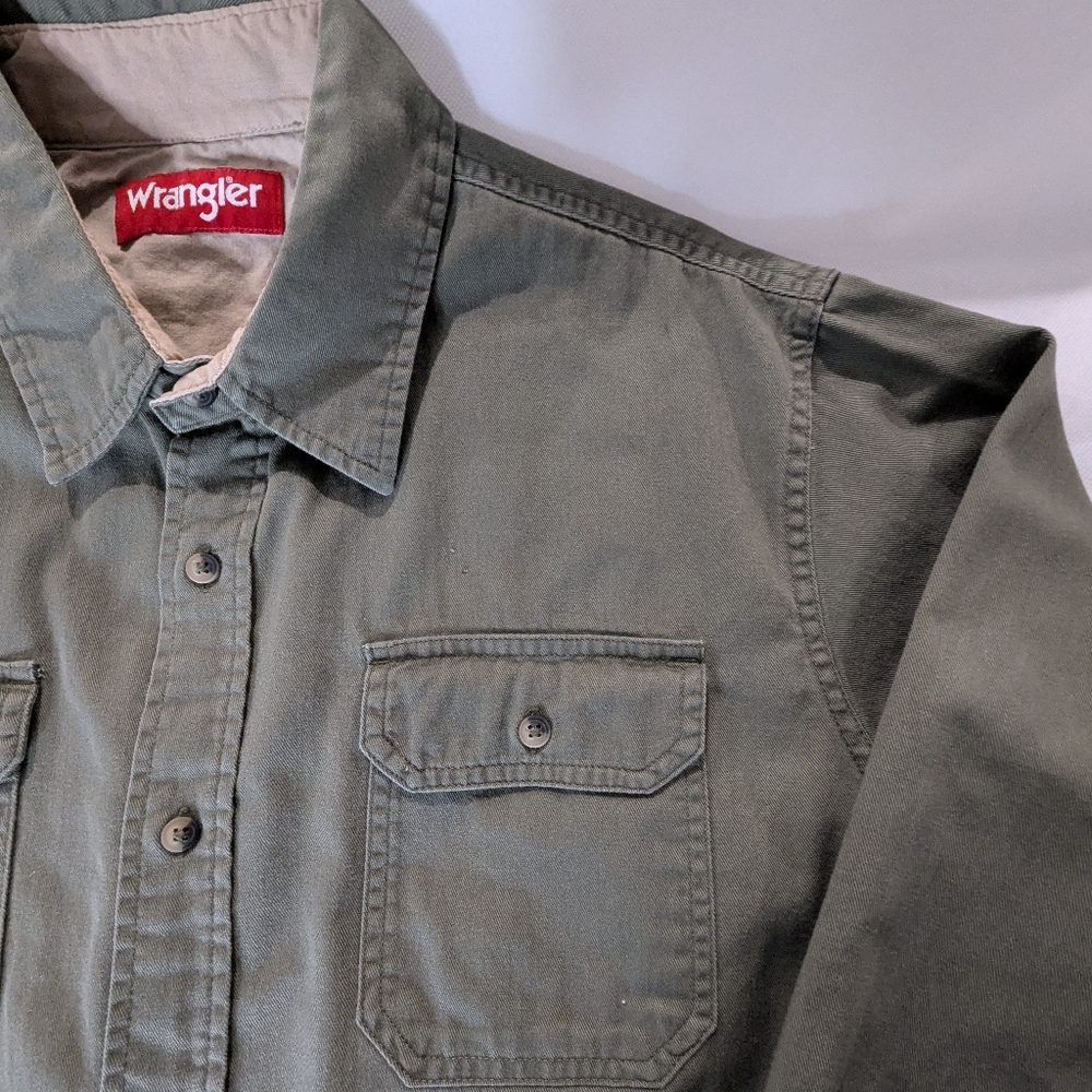 Vintage Wrangler Cotton Twill Western Style Shirt - Picture 2 of 7